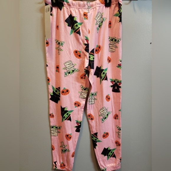 Disney Star Wars Halloween Baby Yoda Pink Sleep/Lounge Pants - Picture 2 of 8